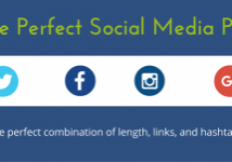 The perfect social media post: the perfect combination of length, links, and hashtags.
