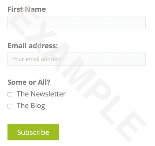 Exprance Brief Email List Signup Request Form
