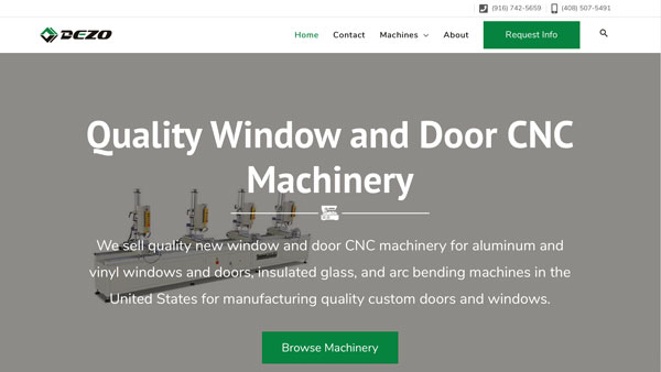 CNC Machinery Catalog Website
