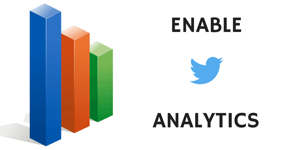 Enable Twitter Analytics to fully benefit from social media.