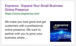 Exprance Google Mobile Search Results