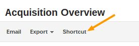 Google Analytics Add Shortcut