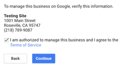 Google My Business Confirm Ownership