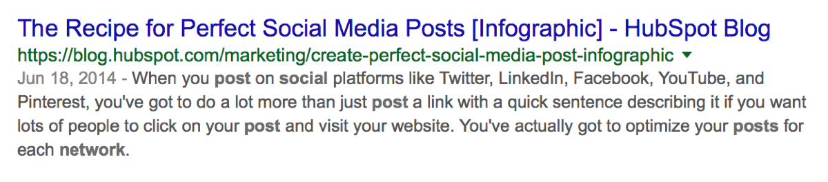 Google Search Perfect Social Media Post