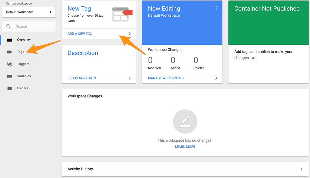 Google Tag Manager Add Tags