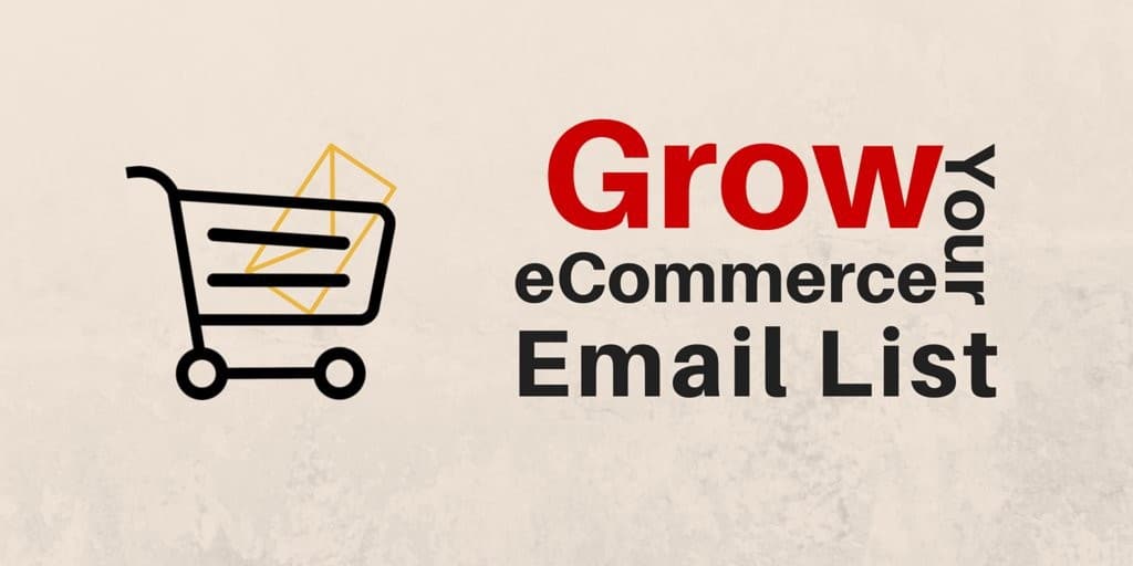 Grow your eCommerce email list with picture of shopping cart with letter in it.