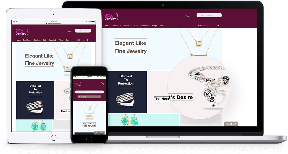 Lovely Leffler Jewelry Responsive eCommerce Website
