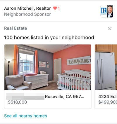 Nextdoor Real Estate Primary Feed Ad