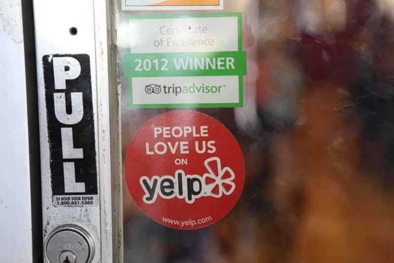 People Love Us On Yelp Business Door Sticker