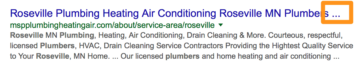 Plumbers Roseville Search Result Ellipsis