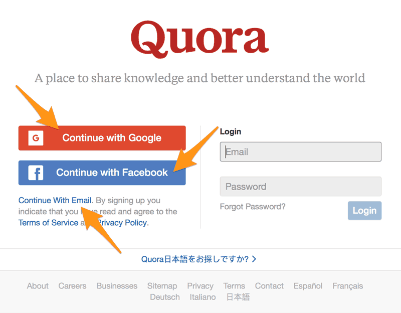 Quora Account Sign Up